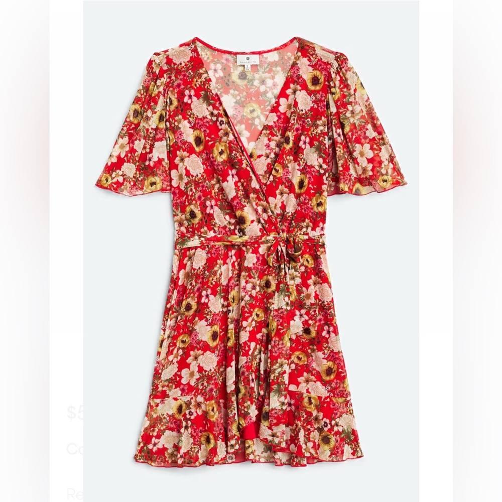 SOCIALITE Maryam Mesh Wrap Dress Size Medium